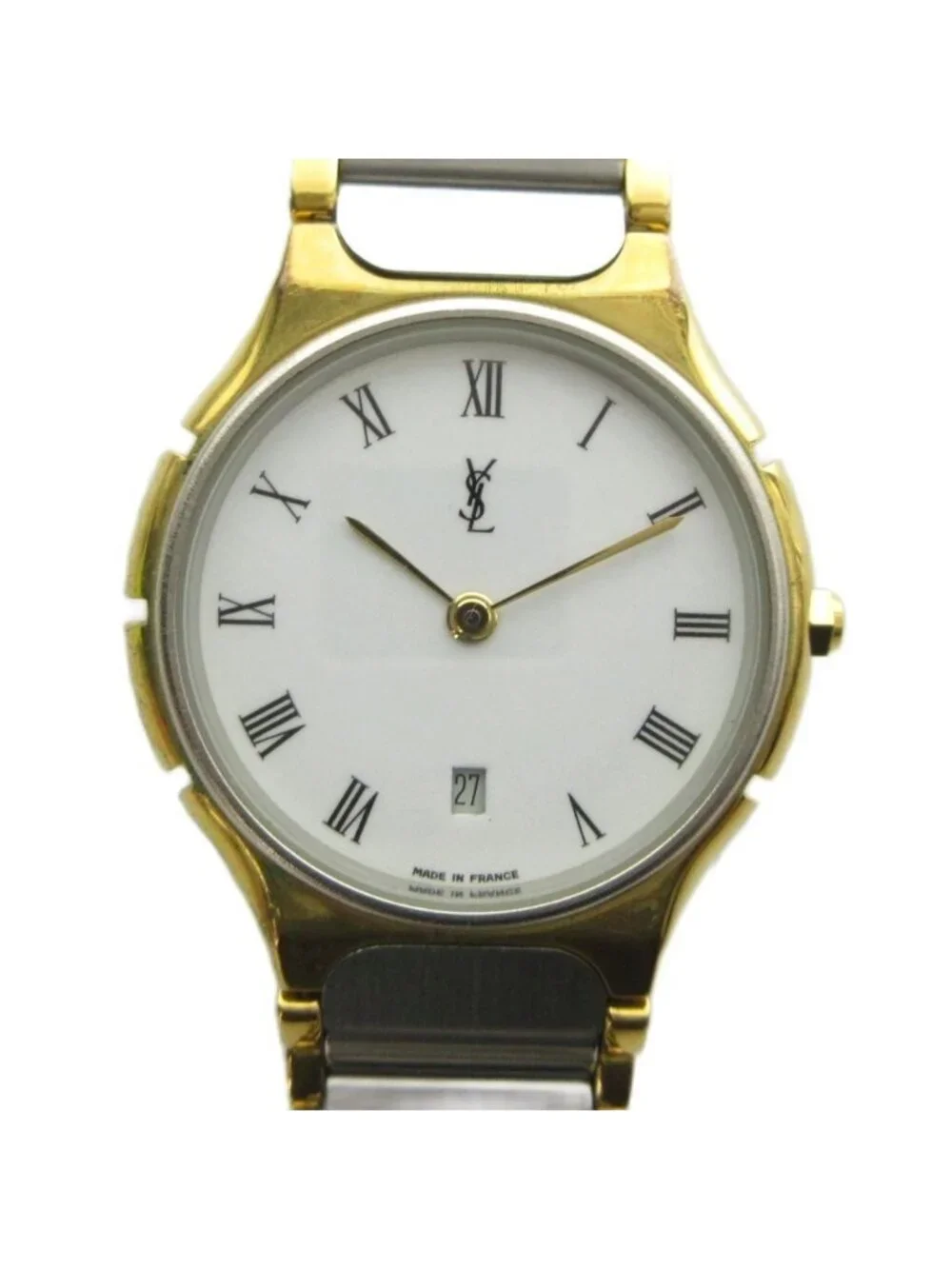 Saint Laurent Watch Quartz White Dial Carre with Under Silver